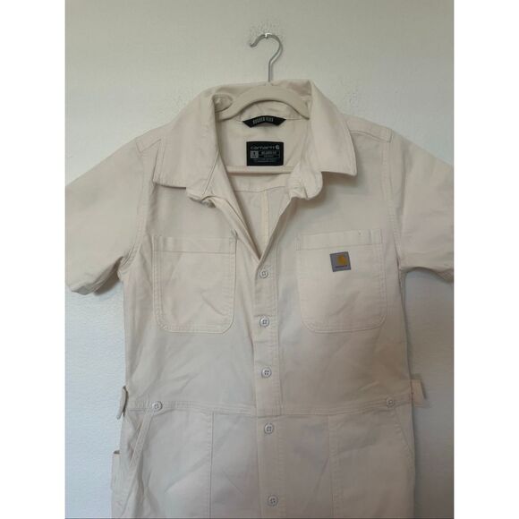 Carhartt Rugged Flex® Relaxed Fit Canvas Coveralls - Short Sleeve NEW NWT Size S - Picture 4 of 7
